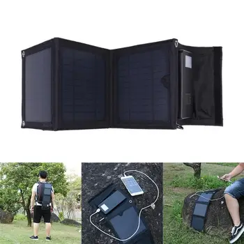 

SunPower folding Cells Charger Portable 5V 2A USB Output Devices 10000mAh Power Bank Solar Panel With LED Light for Smartphones