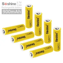 8pcs Soshine 3 7V 900mAh ICR 14500 Li ion Rechargeable Battery with Safety Relief Valve 2