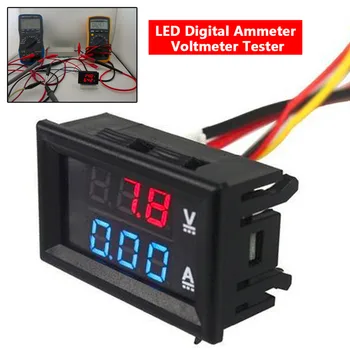 

Multimetro digital 1pc DC 100V 10A Panel 0.28" Blue Red Dual LED DisplayMini Digital Voltmeter Ammeter Amp Volt Voltage Tester
