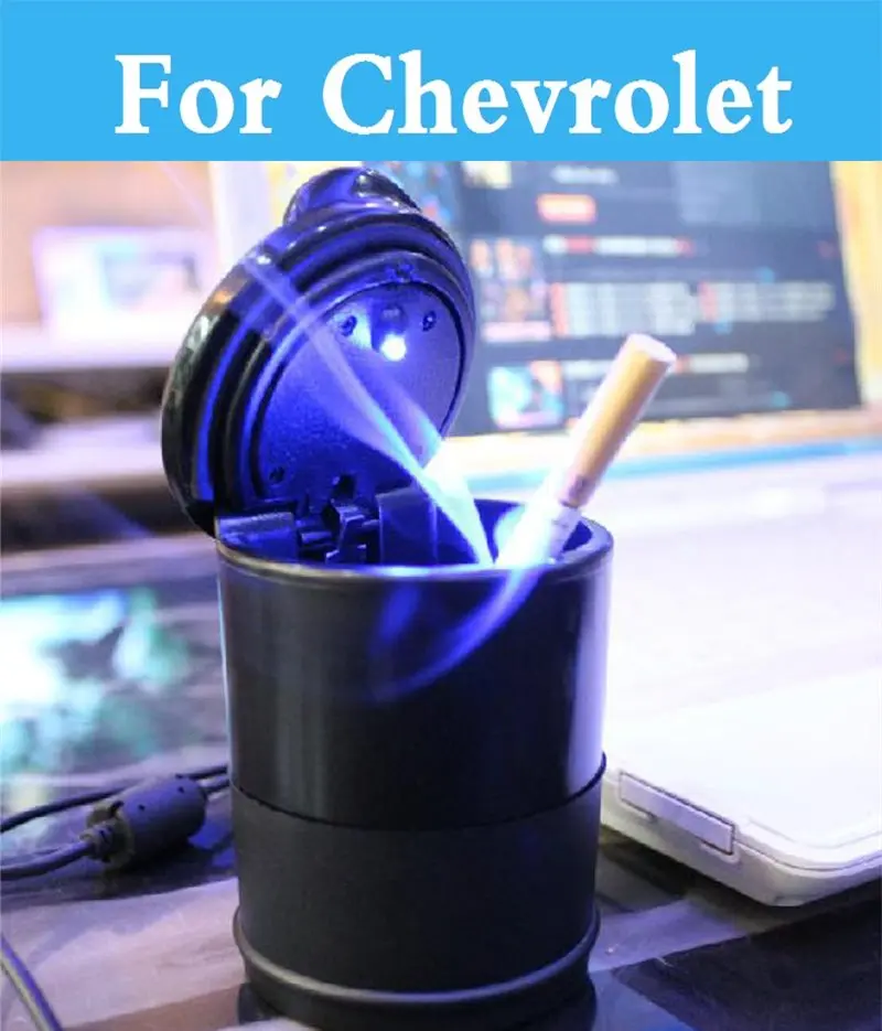 

Car Ashtrays Led Auto Office Cigarette Ashtray Holder Cup For Chevrolet Lanos Mw Niva Sail Sonic Spark Malibu Metro Monte Carlo