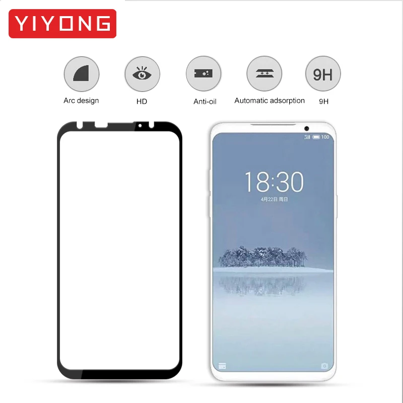 YIYONG полное покрытие стекло для Meizu 15 Plus Lite M15 X8 V8 закаленное стекло Защита экрана для Meizu 16 16th Plus 16X16X8 стекло