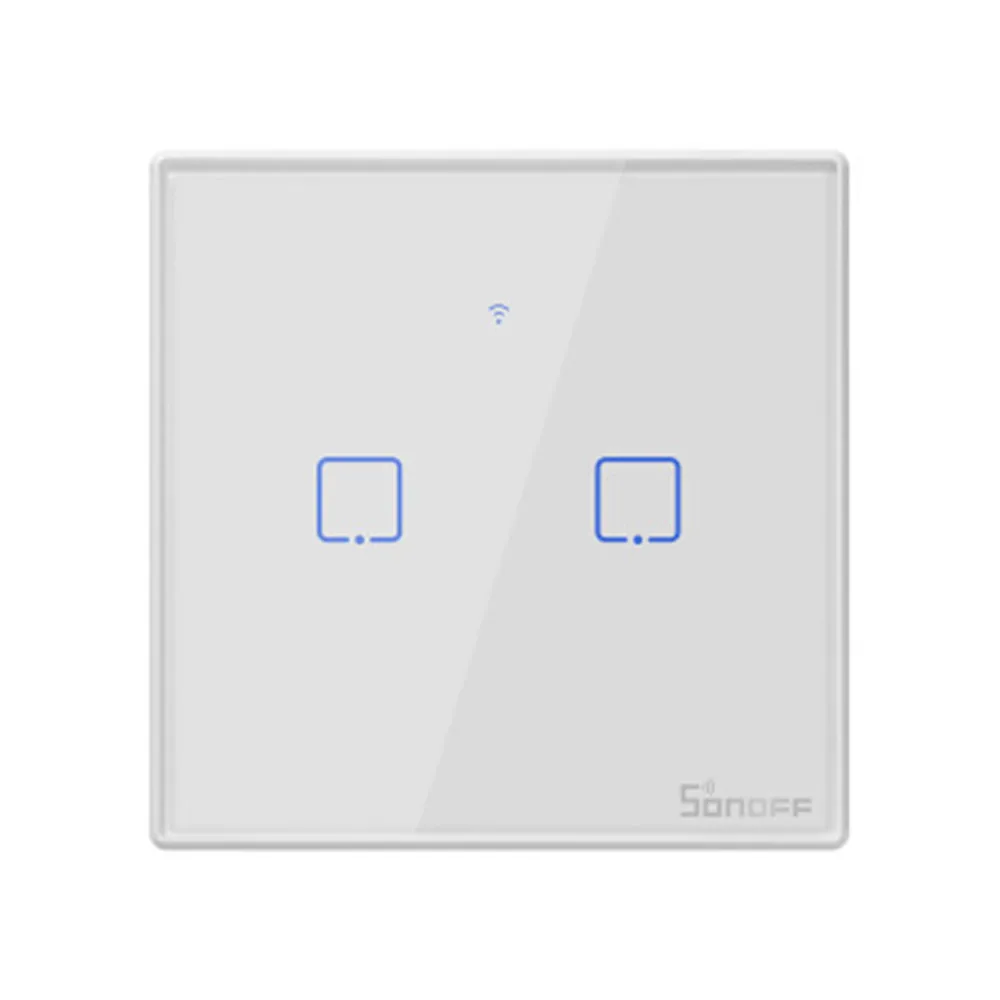 SONOFF T2EU TX Smart Wifi Touch Wall Light Switch With Border Smart Home 1/2/3 Gang 433 RF/Voice/APP Control Works With Alexa