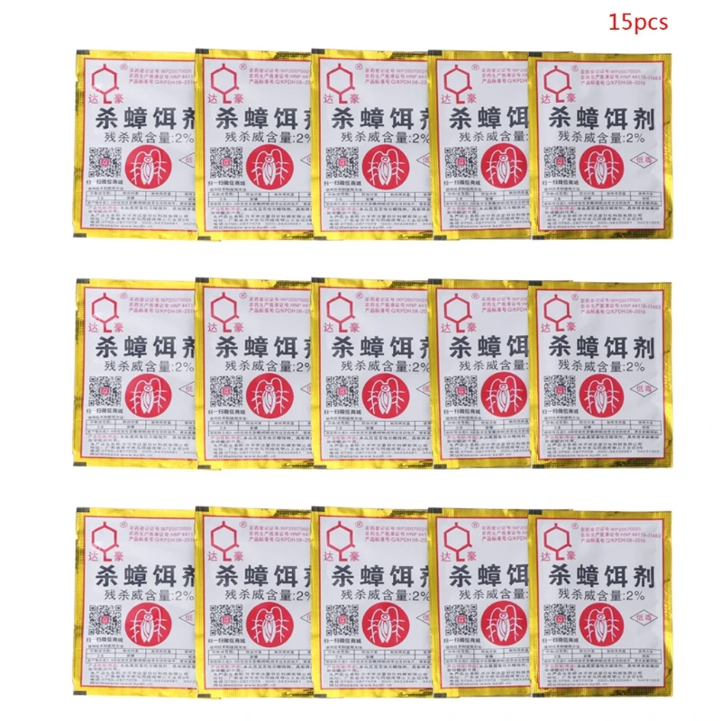 

15PCS Cockroach Repellent Trap Poison Pest Portfolio Indoor Family Bug Control