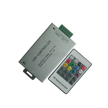

1X Aluminum shell wireless 20keys RF RGB LED controller DC12~24V input free shipping