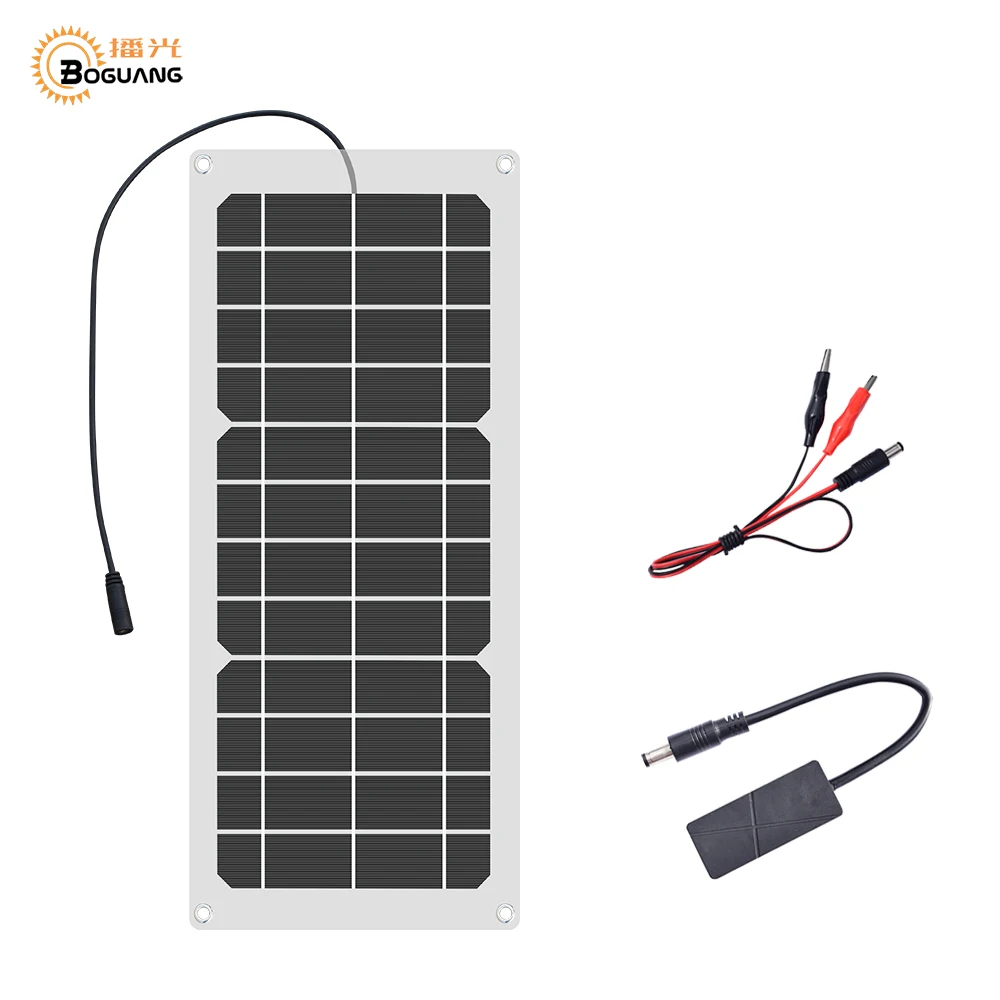 

Boguang 6V 12V 10W Flexible solar panel cells charger 5V 1.5A USB output Devices portable placa solar for smartphones battery