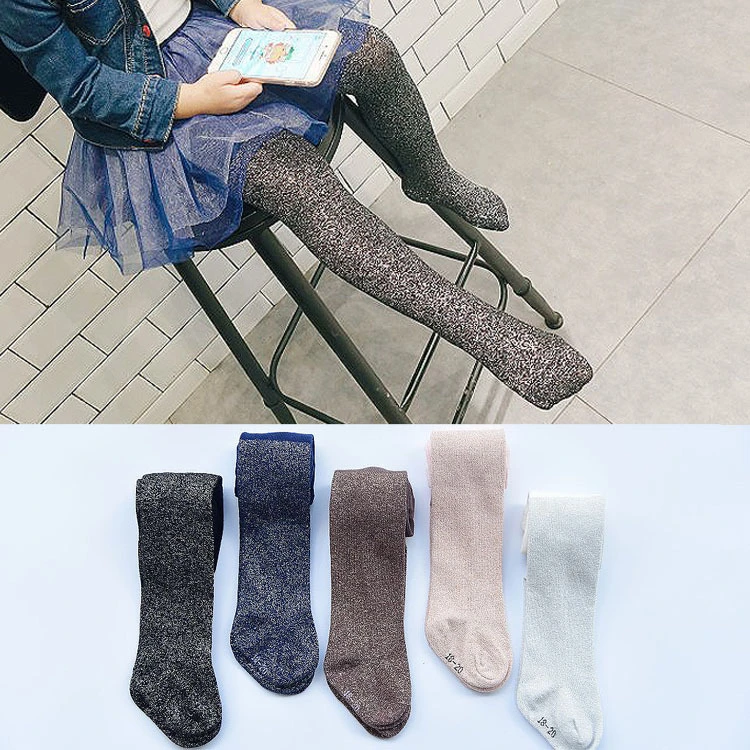 golden tights for baby girl