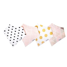 Лидер продаж, состоящие из 4 предметов для детей детских слюнявчиков для мальчиков и девочек, Слюнявчики Водонепроницаемый детский нагрудник бандана