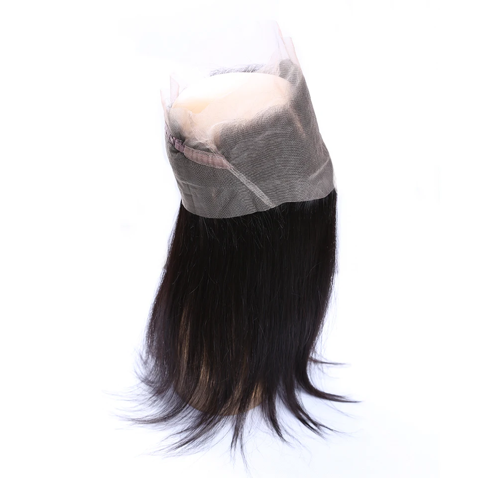 QueenLike прямые волосы 130% плотность натуральные волосы не Реми натуральных волос с ребенком предварительно сорвал 360 синтетический Frontal шнурка