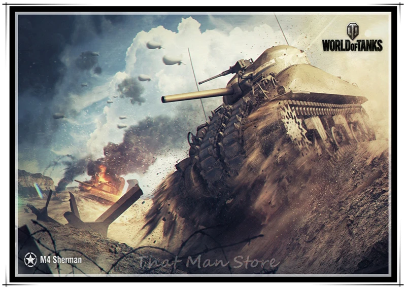 Постеры World of Tanks для игр высококачественные настенные наклейки печатная бумага с
