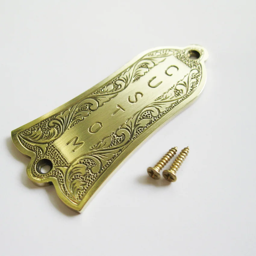 

Free shipping customize guitar parts custom retro pattern brass hand engraved handmade truss rod cover fits for gibson guitars