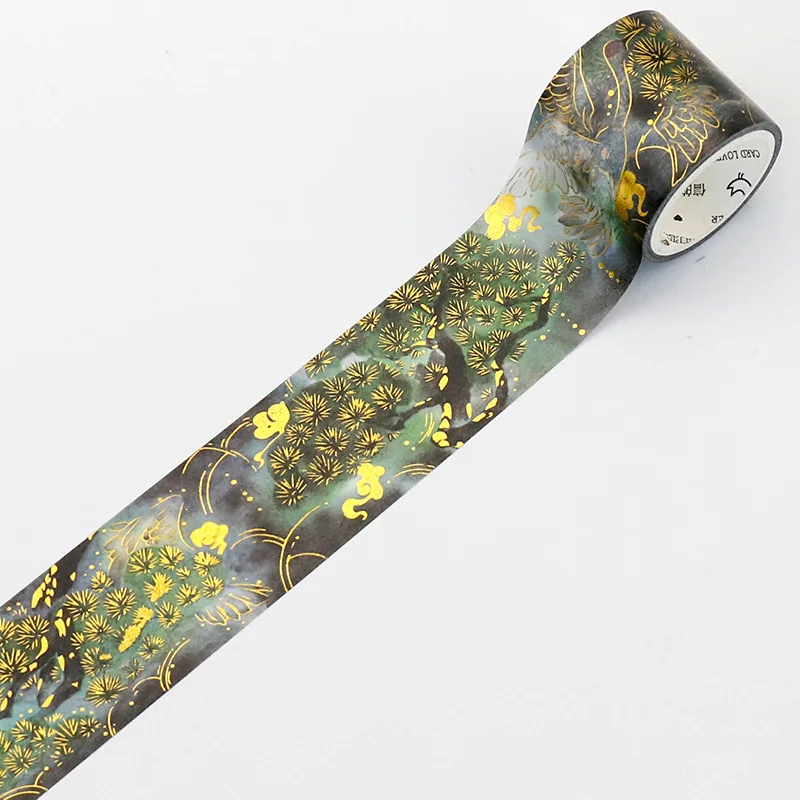 Пламя бамбук/вишня/сосна луна кролик позолота лента для декорации Washi DIY