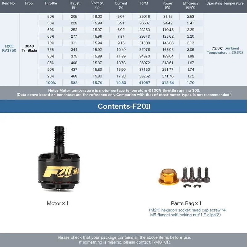 4 шт./партия T-Motor F20II F20 II 1408 2800 3250 3750KV 2 S-4 S бесщеточный двигатель для 130 140 150 RC игрушки Мультикоптер против T-Motor F40Pro