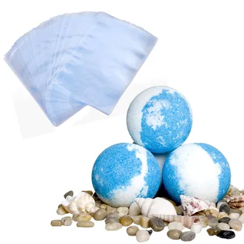 

Bevigac 200Pcs PVC Heat Seal Shrink Wrap Bags Film Bag Heat Seal for Bath Bombs Handmade Soaps Making DIY Crafts Wrapper Packing