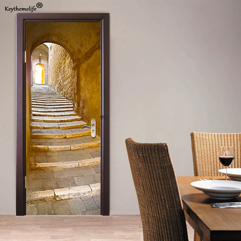 Keythemelife 2 قطعة/المجموعة حجر درج الأوروبي ملصقات الحائط diy جدارية Keythemelife 2 قطعة/المجموعة حجر درج الأوروبي ملصقات الحائط diy جدارية