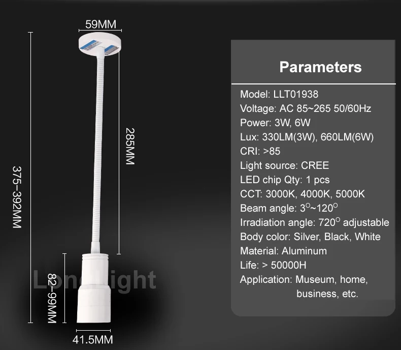 1 шт. мини-прожектор Светодиодный светильник Cob Cree Chip 3W 6 Вт 3000 К 4000 к 5000 К Светодиодный точечный светильник освещение для шкафов 110 В 220 В