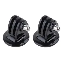 Tripod mount adapter Black GoPro Hero 4 3 + 3 2 1 (2 packages)