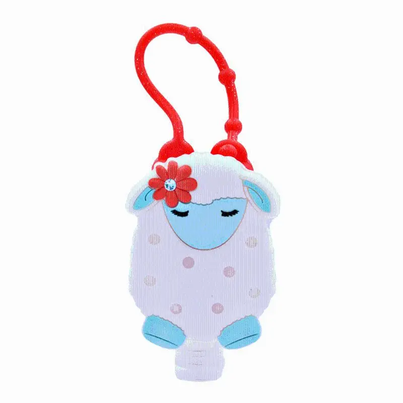

30ML Embossed Cute Cartoon Sheep Rhinestone Silicone Cover Mini Hand Sanitizer Disposable No Clean Antibacteria Travel Portable