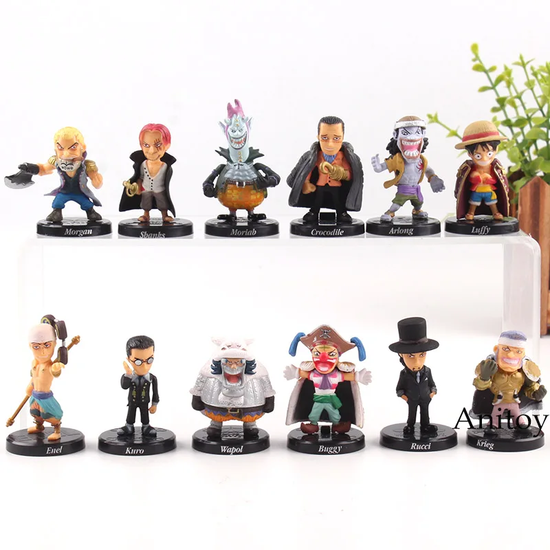 

One Piece Luffy Shanks Sabo Crocodile Buggy Enel Moria One Piece Figurine PVC Action Figure Collection Model Toys 12pcs/set