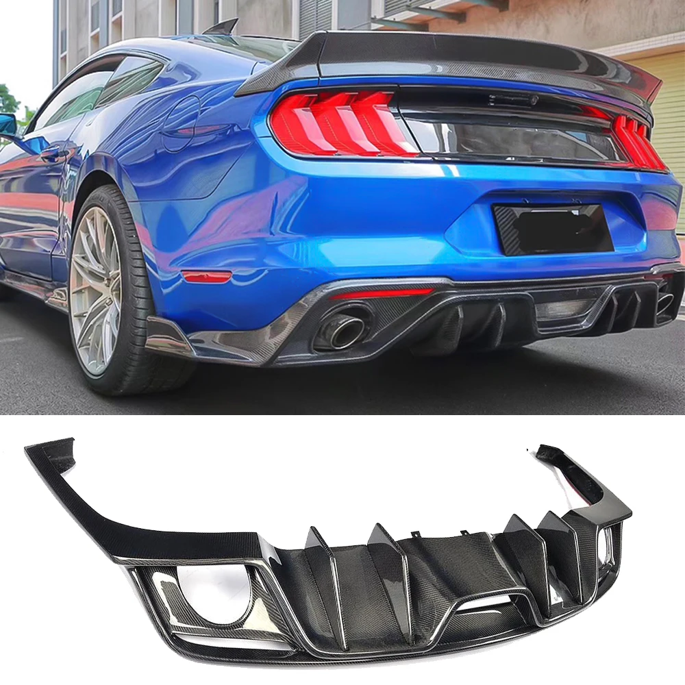 Черный Задний бампер из углеродного волокна диффузор спойлер для Ford Mustang Coupe