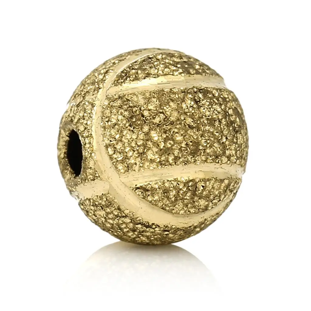 

DoreenBeads Copper Spacer Beads Round Gold color About 8mm( 3/8") Dia, Hole:Approx 2mm, 3 PCs