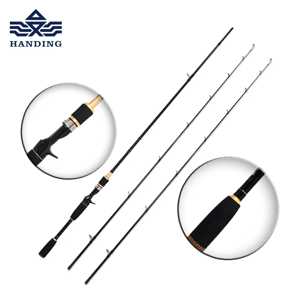 

Handing 1.8m/2.1m Lure fishing Rod M/MH 2 tips high Carbon spinning rod and casting fishing pole Ultra light Fishing Rod