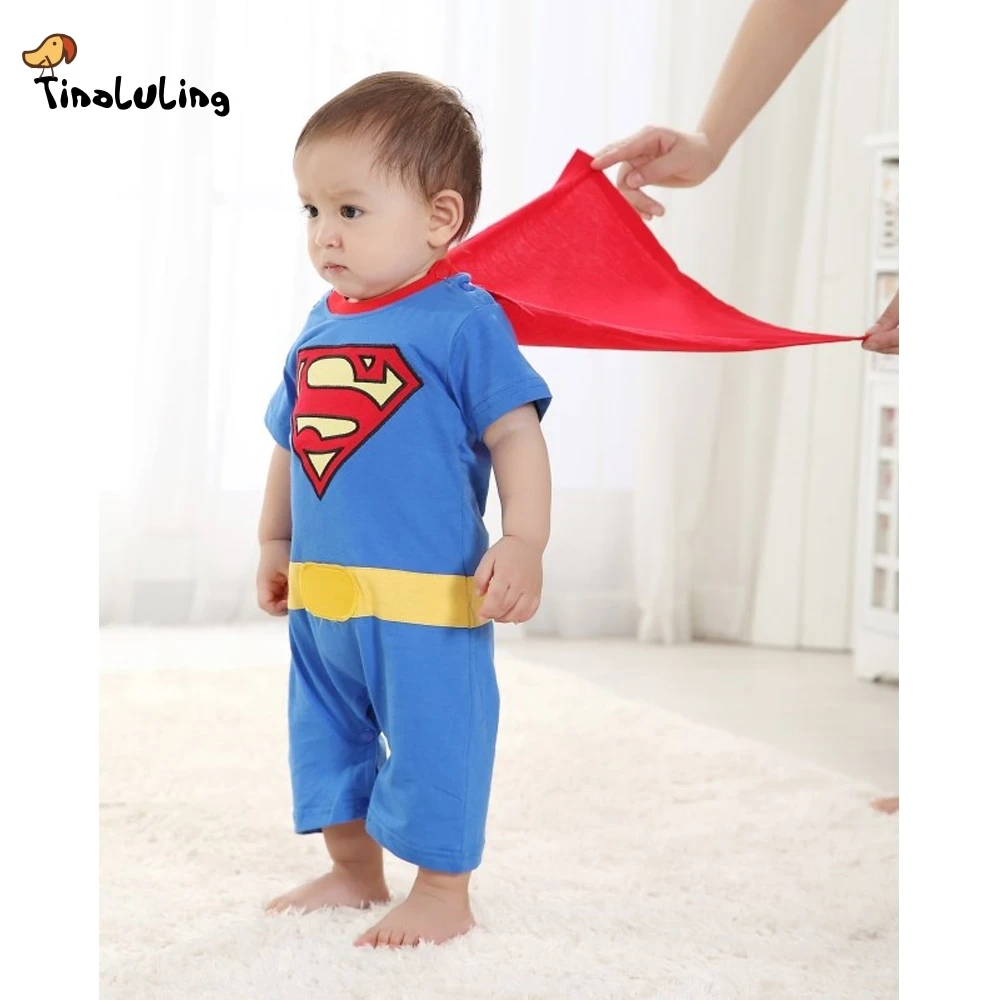 TINOLULING/Одежда для маленьких мальчиков; Супермен комбинезон для новорожденных; боди для малышей; костюмы на Хэллоуин; комбинезоны для мальчиков и девочек