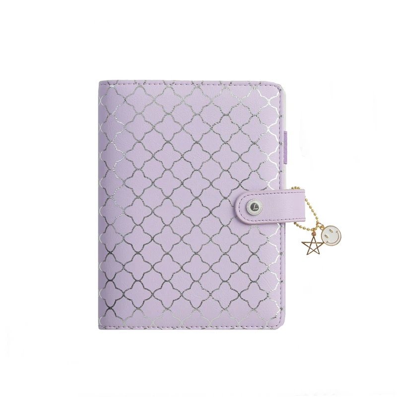 Lovedoki Роскошные фиолетовые тетради и журналы A6 Binder повесток Организатор