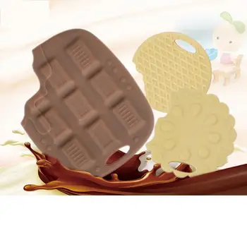 

2017 New Nano Silver Silicone Molar Sterilization Teether Baby Bite Glue Baby Products Color Chocolate , Melon Seeds Cookies