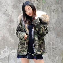 Cx-g-p-09c Мода г. зимние Для женщин пальто Армейский зеленый парка Пальто для будущих мам реального большой енота меховой воротник волк Меховая Подкладка Верхняя одежда с капюшоном