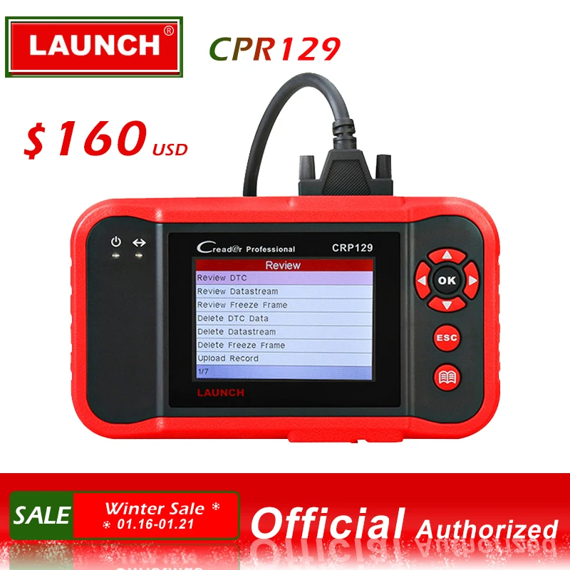 

Launch X431 Creader 129 CRP129 OBD OBD2 OBEII Four system Scanner ENG/AT/ABS/SRS Reset Funcitons Diagnostic Tool Launch Hot Sale