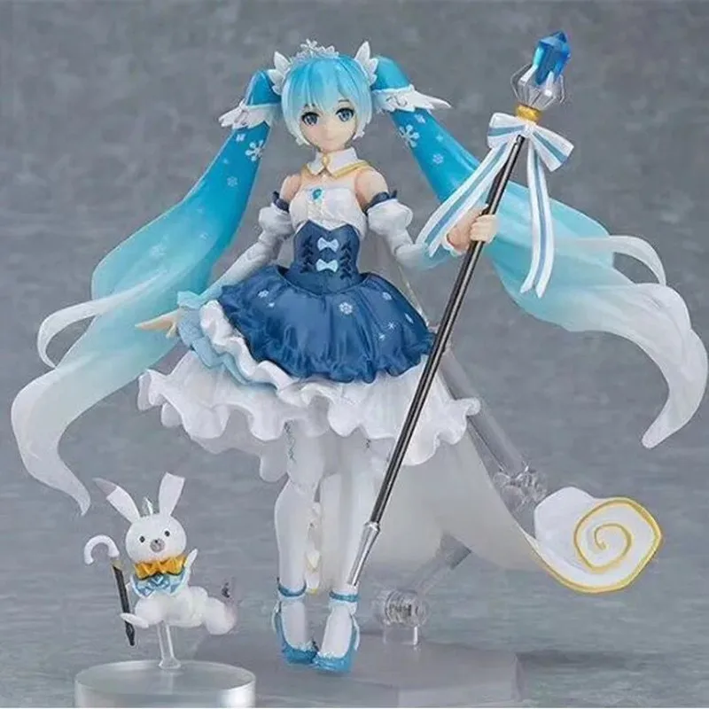 Miku EX-054 10th anniversary Snow Hatsune подвижное лицо ПВХ Фигурки Коллекция Модель игрушки подарок