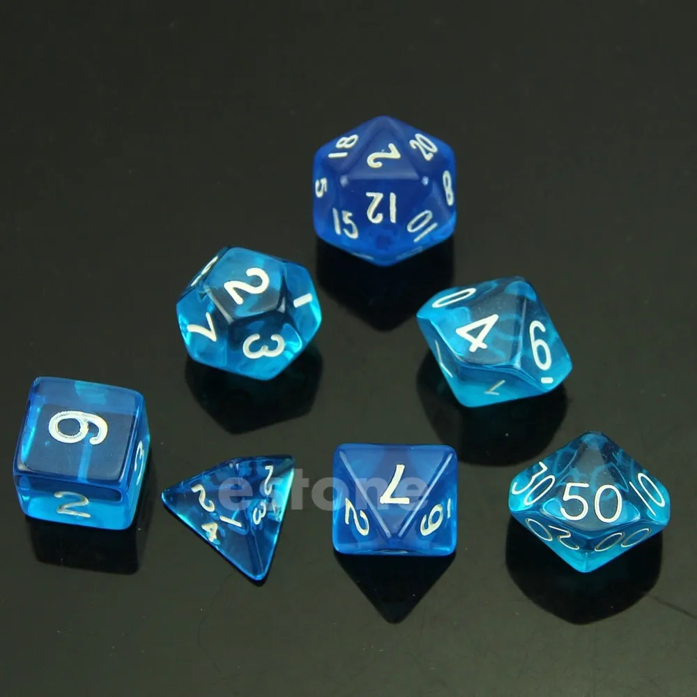 MTG RPG D& D DND Poly Dice настольная игра Набор из 7 сторонних плашек D4 D6 D8 D10 D12 D20