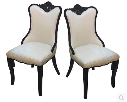 Dining room chair Contracted Europe type solid wood dining chair The PU chair chair Korean meal