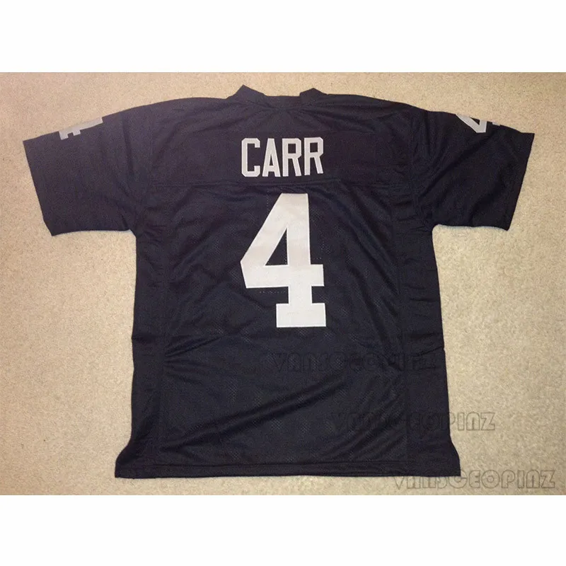 Mens Derek Carr Stitched Name Number Throwback font b Football b font Jerseys UNSIGNED NO LOGOS