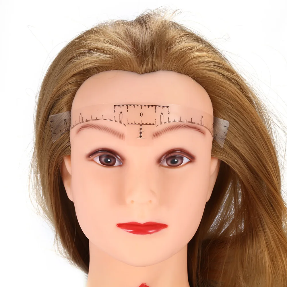 50 шт., линейка для бровей, наклейка, трафарет для груминга, формирователь, линейка, инструмент для измерения бровей, руководство для рисования бровей, карта, шаблон для бровей, сделай сам, макияж