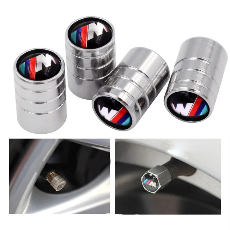 

4pcs car styling For BMW X5 X3 X6 E46 E39 E38 E90 E60 E36 F30 F30 E34 F10 F20 E92 car tire valve cap cover case car Accessories