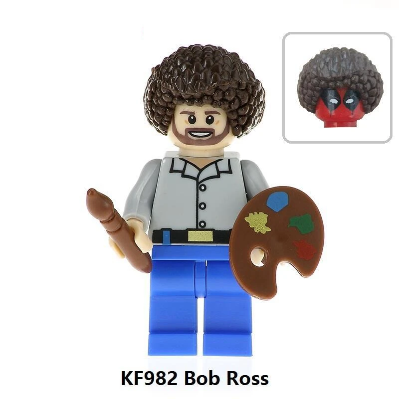 Четыре стиля Frida Vincent van Gogh Picasso Bob Ross painter совместимы с Legoings блоки Обучающие Детские