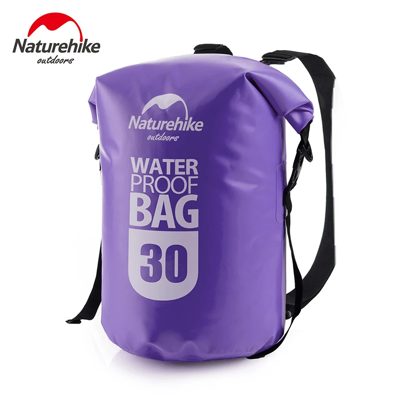 30L Purple Naturehike 20л, 30 л водонепроницаемая сумка Портативный Открытый рюкзак для плавания сумка для хранения мешок для кемпинга Canyoneering плавание путешествия - Цвет: 30L Purple