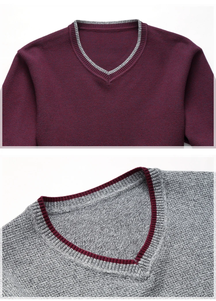 Мужские вязаные свитера мужские пуловеры 2017 Осень Зима v-образный вырез однотонный плюс размер Slim Fit кашемир мужские s свитер высокого