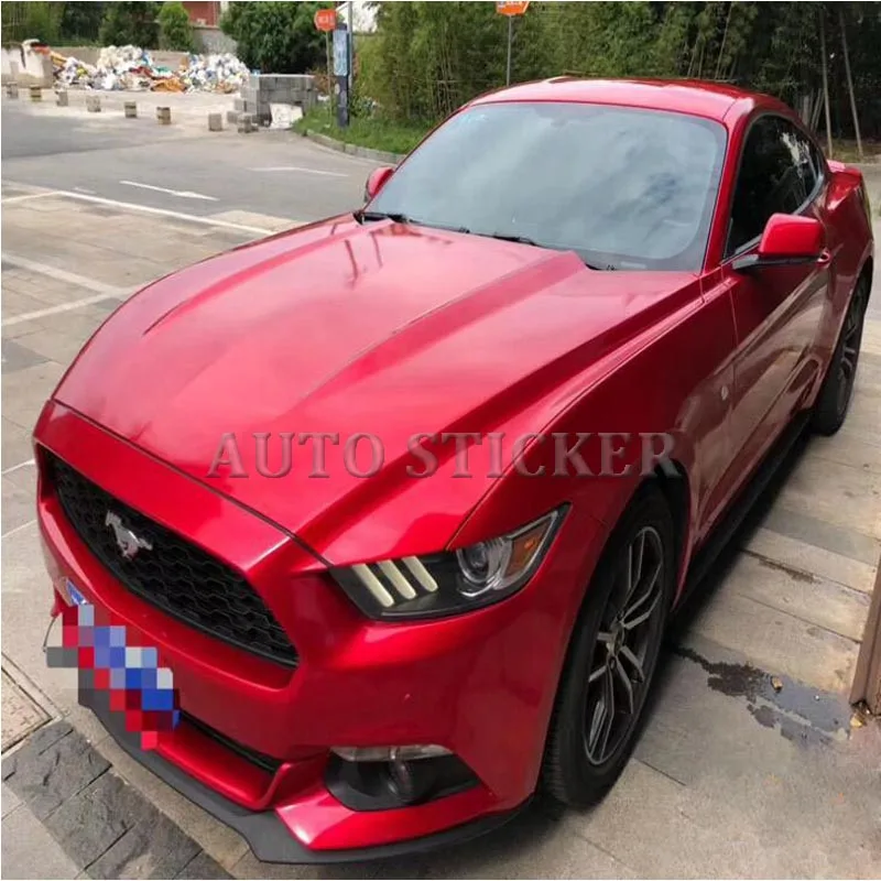 red glossy metallic car wraps 3