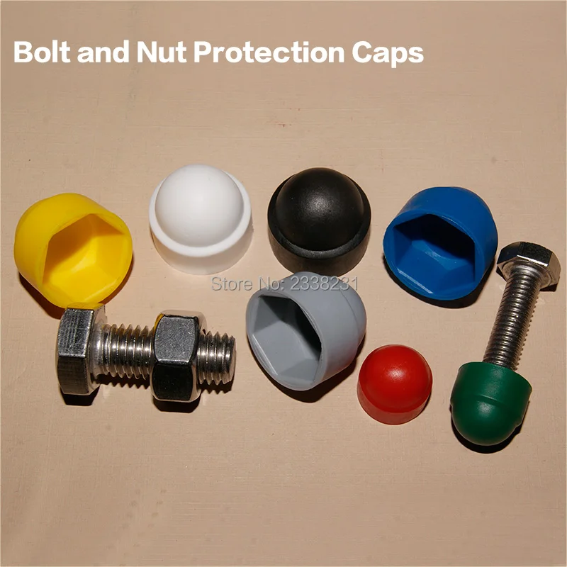 20pcs M10 Dome Bolt Nut Protection Caps Cover Hex Hexagon Plastic 16mm