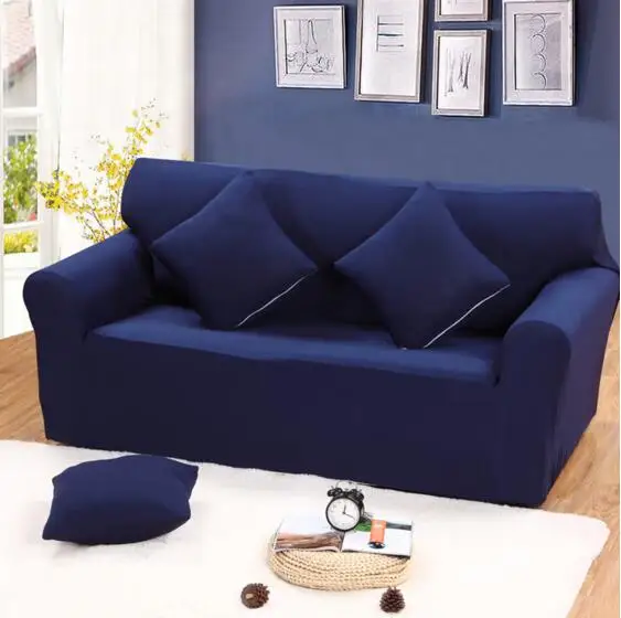 6 Solid Pure Colour Lounge Couch Stretch Sofa Cover 1 Seater 2 Seater 3 Seater Furniture