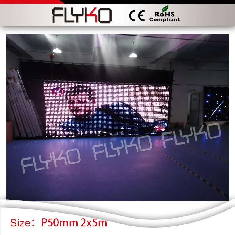 

Alibaba LED image display vision led curtain wedding church tv show led video backdrop P5cm 2x5m