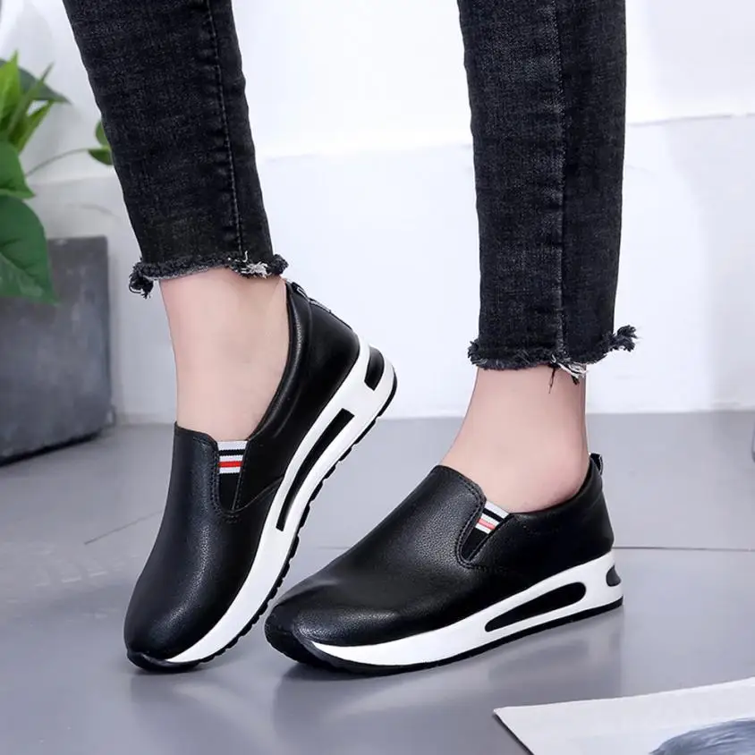

Woman Sneakers 2018 New Leather Sports Shoes for Women Summer Running Shoes Walking Jogging Footwear 0724