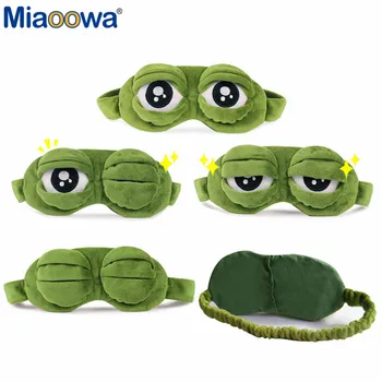 

Funny Pepe the Frog Sad Frog 3D Eye Mask Cover Cartoon Plush Sleeping Mask Cute Anime Gift