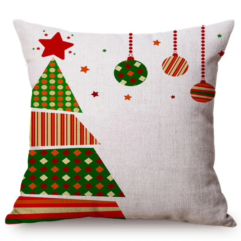 Рождественский шар, Рождественская елка, звездный узор, праздничная Наволочка на подушку, цветной Рождественский подарок, украшение на стул, диванную подушку