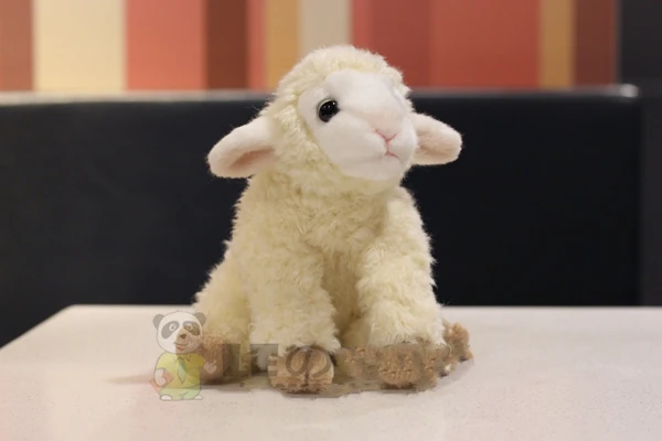Маленькие фигурки овец овечья плюшевая игрушка милый ягненок фигурка праздничный подарок 24 см