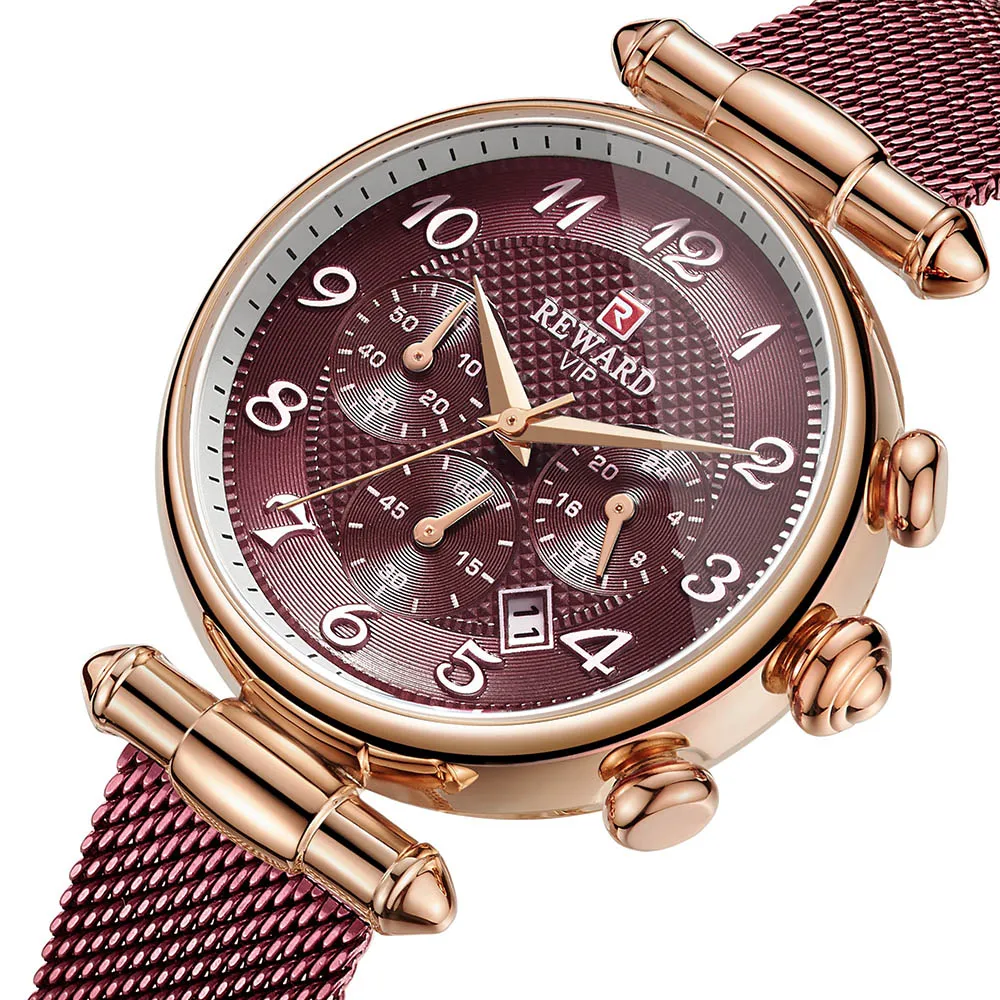Reloj mujer, розовое золото, женские Роскошные наручные часы со стальным браслетом, женские водонепроницаемые аналоговые кварцевые часы с хронографом, Montre Femme