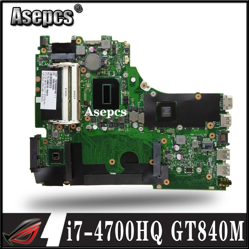 Asepcs X750JN i7-4700HQ CPU GT840M 2 GB اللوحة REV 2.0 ل ASus X750J X750JN اللوحة المحمول 90NB0660-R00020 100% اختبار