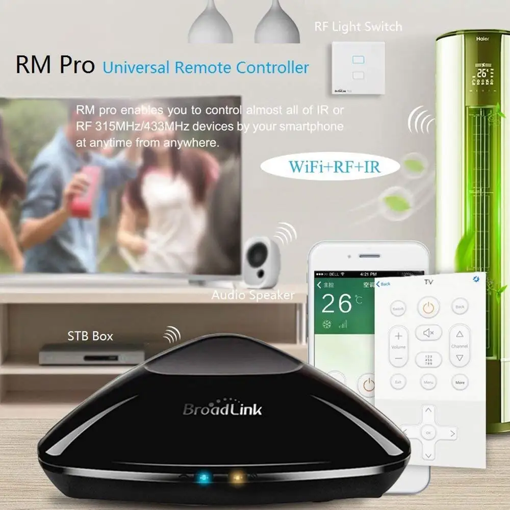 Broadlink 2018 New Rm33 Rm Pro Wifi Ir Rf Smart Home Hub Alexa Broadlink 2018 New Rm33 Rm Pro Wifi Ir Rf Smart Home Hub Alexa Echo Google Mini Ifttt Voice Control Universal Remote